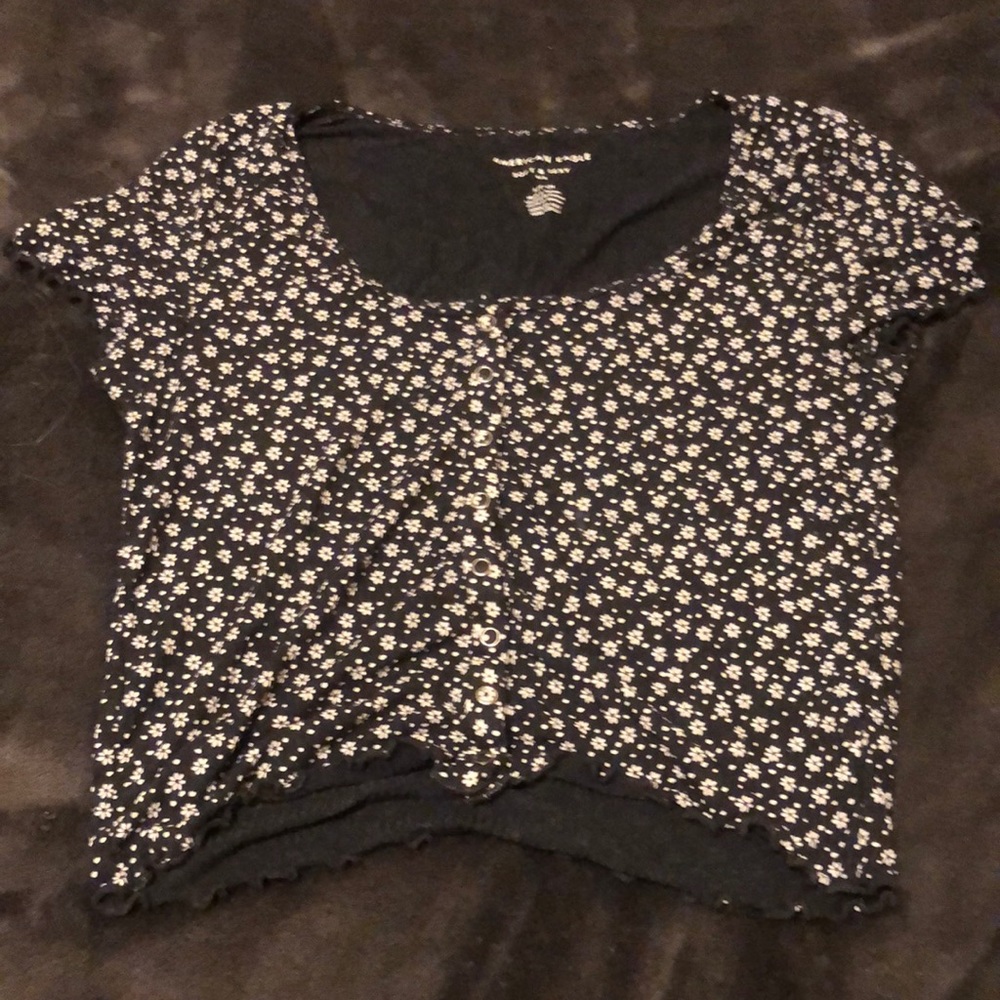 american eagle button up top